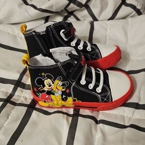 Disney Kids High-Top Sneakers Mickey Mouse, Goofy